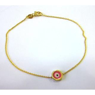 Gold 14k bracelet ΒΡ 000976ροζ  Weight:1.46gr