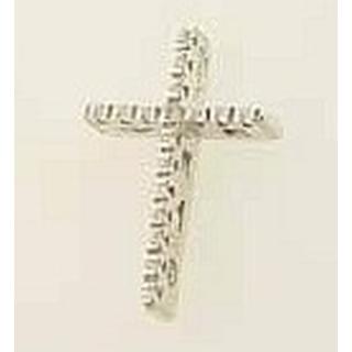 Gold 14k cross with  gemstones  ΣΤ 000084 Weight:2.6gr
