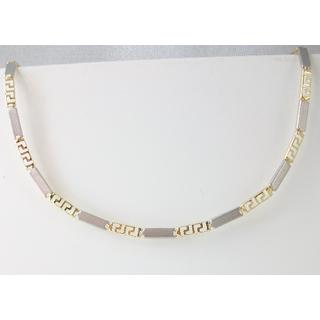 Gold 14k necklace Greek key ΚΟ 000658  Weight:6.5gr
