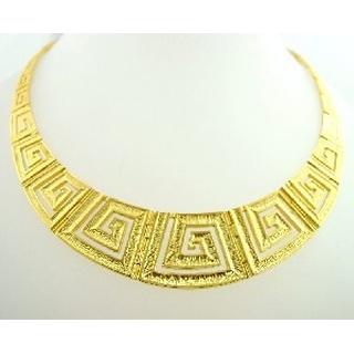 Gold 14k necklace Greek key ΚΟ 100055  Weight:65gr