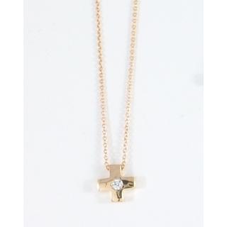 Gold 14k cross with Zircon  ΣΤ 000256Ρ Weight:0.66gr