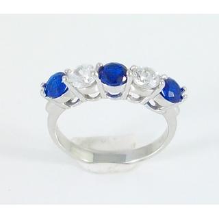 Gold 14k ring Solitaire with Zircon ΔΑ 001960Λμ  Weight:2.92gr