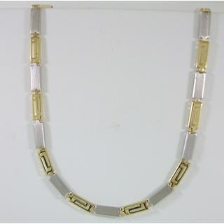 Gold 14k necklace Greek key ΚΟ 000663  Weight:7.64gr