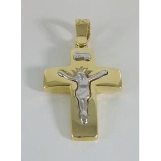 Gold 14k cross  ΣΤ 000318Δ Weight:4.37gr