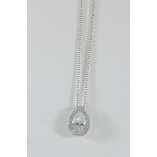 Gold 14k necklace with Zircon ΚΟ 000639Λα  Weight:1.74gr