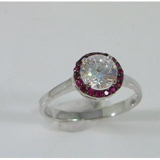 Gold 14k ring Solitaire with Zircon ΔΑ 002011Λκ  Weight:2.81gr