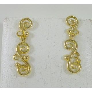 Gold 14k earrings ΣΚ 001186  Weight:2.75gr