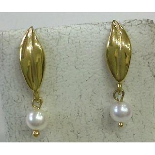 Χρυσά σκουλαρίκια Κ14 με μαργαριτάρια  249Σ2Χ  Βάρος:2.98gr