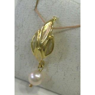 Gold 14k pendants with Pearls 246Μ3Χ  Weight:2.26gr