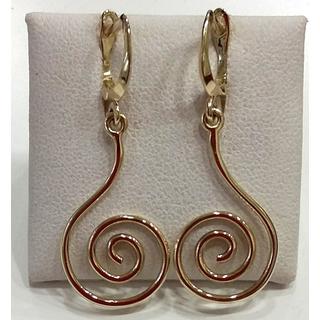 Gold 14k earrings Spiral ΣΚ 001201  Weight:3.33gr
