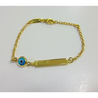 Gold 14k bracelet ΒΡ 001137  Weight:2.29gr