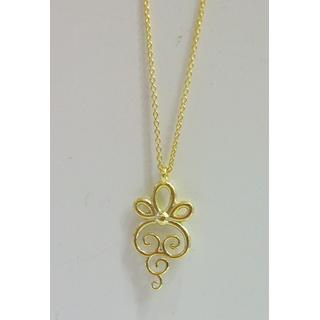 Gold 14k necklace ΚΟ 000672β  Weight:1.33gr