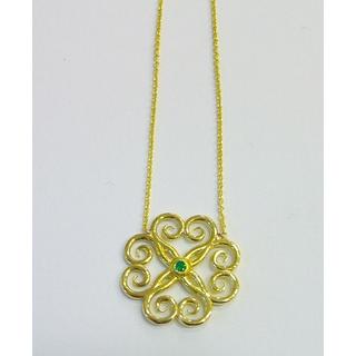 Gold 14k necklace with semi precious stones  ΚΟ 000678Ts  Weight:1.86gr