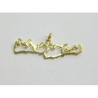 Gold 14k pendants ΜΕ CRETE Weight:0.9gr