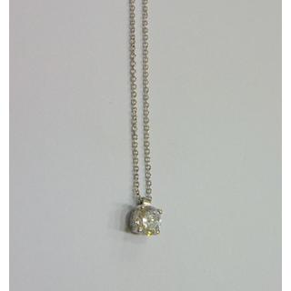 Gold 14k necklace with Zircon ΚΟ 000682Λ  Weight:1.2gr