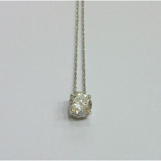 Gold 14k necklace with Zircon ΚΟ 000683Λ  Weight:1.25gr