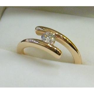 Χρυσό δαχτυλίδι Κ14 με πέτρες ζιργκόν  ΔΑ 002042  Βάρος:4.2gr
