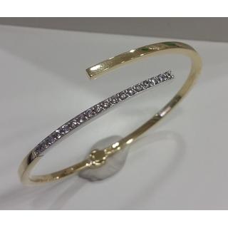 Χρυσά βραχιόλια Κ14 με ζιργκόν  ΒΡ 001143  Βάρος:8.4gr