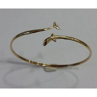 Gold 14k bracelet Dolphin ΒΡ 001153  Weight:3.72gr