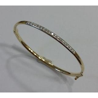 Χρυσά βραχιόλια Κ14 με ζιργκόν  ΒΡ 001156  Βάρος:6.8gr