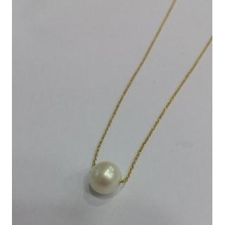 Χρυσά κολιέ Κ14 με μαργαριτάρια  ΚΟ 000693  Βάρος:0.7gr