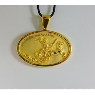 Pendants K14 ΣΚΕΤΑ  ΜΕ ΑΧΙΛΛΕΑΣ  Weight:24.4gr