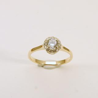 Χρυσό δαχτυλίδι Κ14 με πέτρες ζιργκόν Μονόπετρα-Κοσμήματα Γάμου ΔΑ 002012Κ  Βάρος:2.13gr