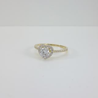Ring K14 Zircon ΜΟΝΟΠΕΤΡΟ ΔΑ 002076  Weight:1.88gr