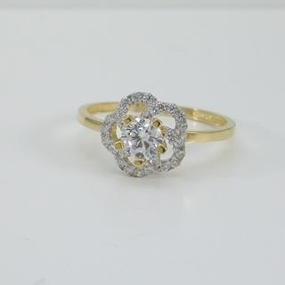 Ring K14 Zircon ΜΟΝΟΠΕΤΡΟ ΔΑ 002077  Weight:1.41gr