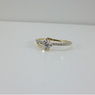 Ring K14 Zircon ΜΟΝΟΠΕΤΡΟ ΔΑ 002081  Weight:1.11gr