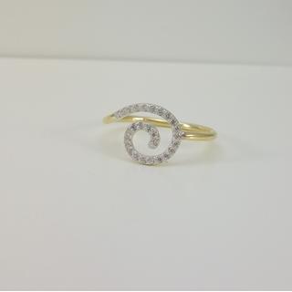 Ring K14 Zircon Spiral ΔΑ 002090  Weight:1.75gr